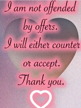 Pink Heart Offer Response Sign